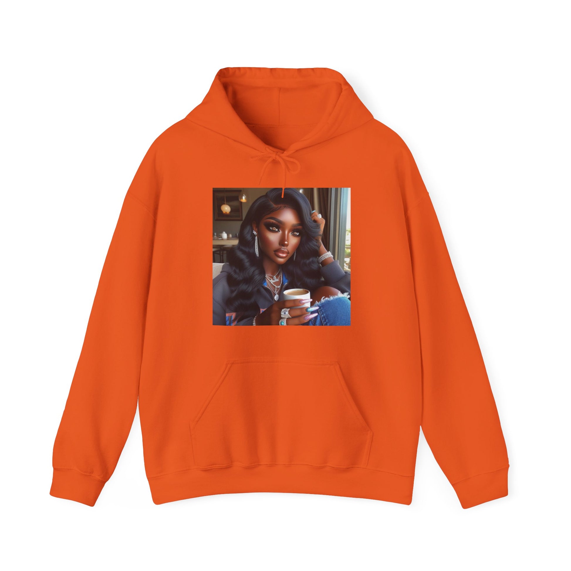 Coffee Break Hoodie Hoodie Printify Orange S
