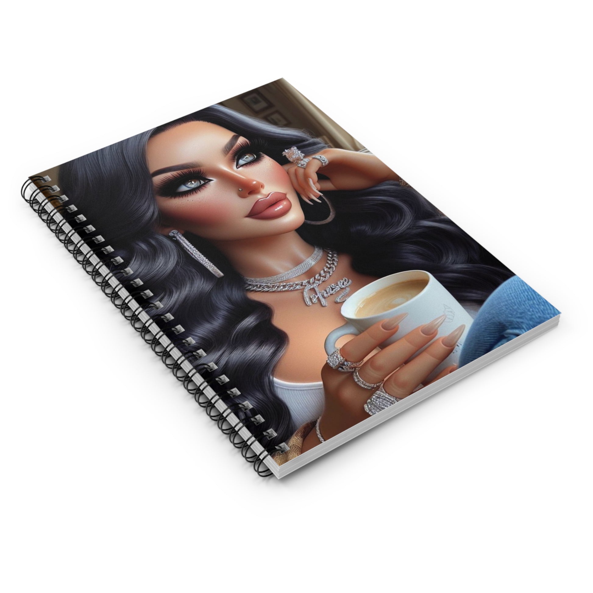 Coffee Break Spiral Notebook Paper products Printify