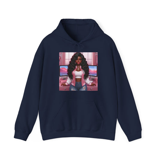 Pink Everything Hoodie Hoodie Printify Navy S