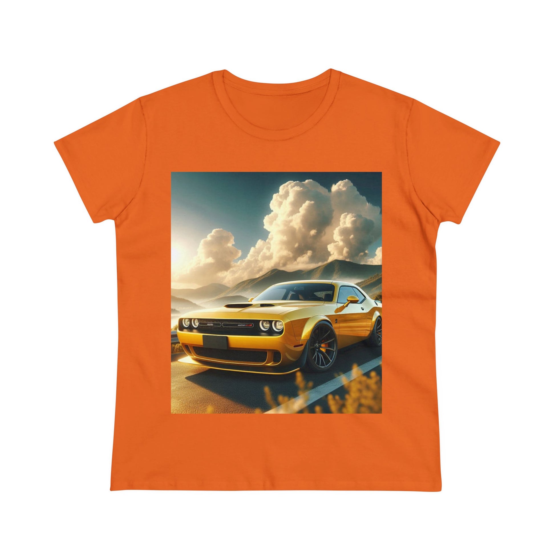 Yellow Challenger T-Shirt T-Shirt Printify Orange S