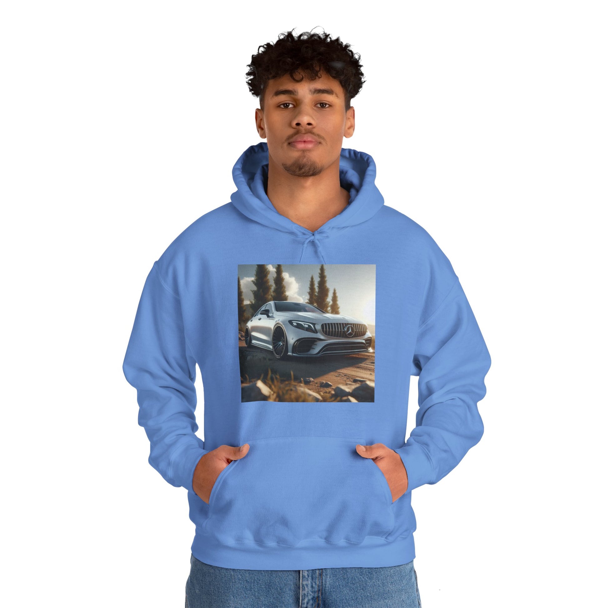 White Mercedes Hoodie Hoodie Printify