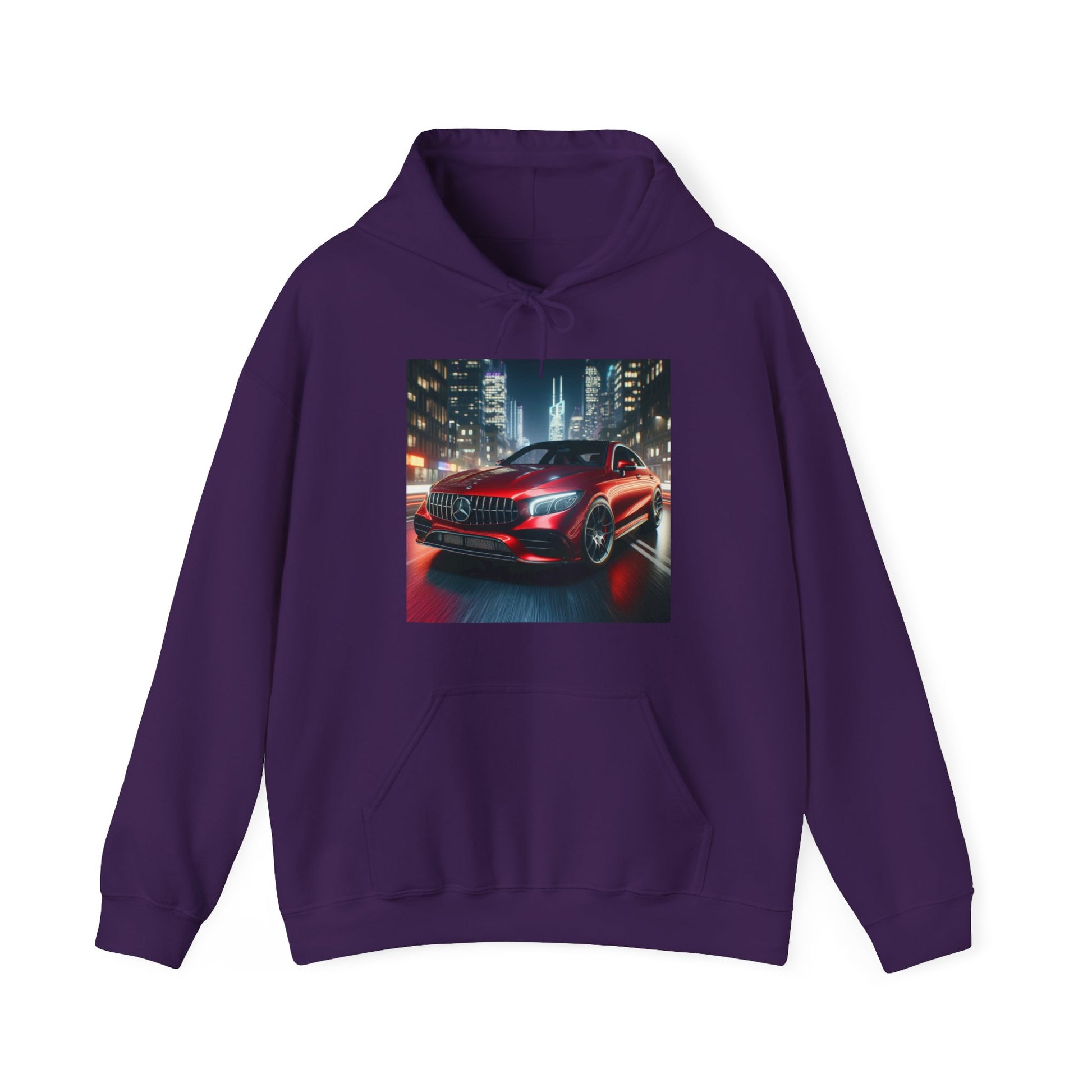 Red Mercedes Hoodie Hoodie Printify Purple S