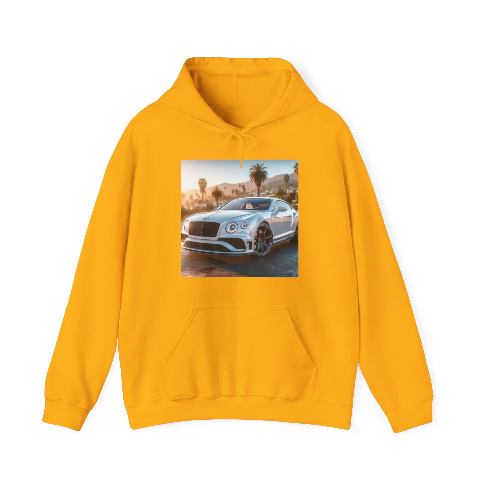 Silver Bentley Hoodie Hoodie Printify Gold S