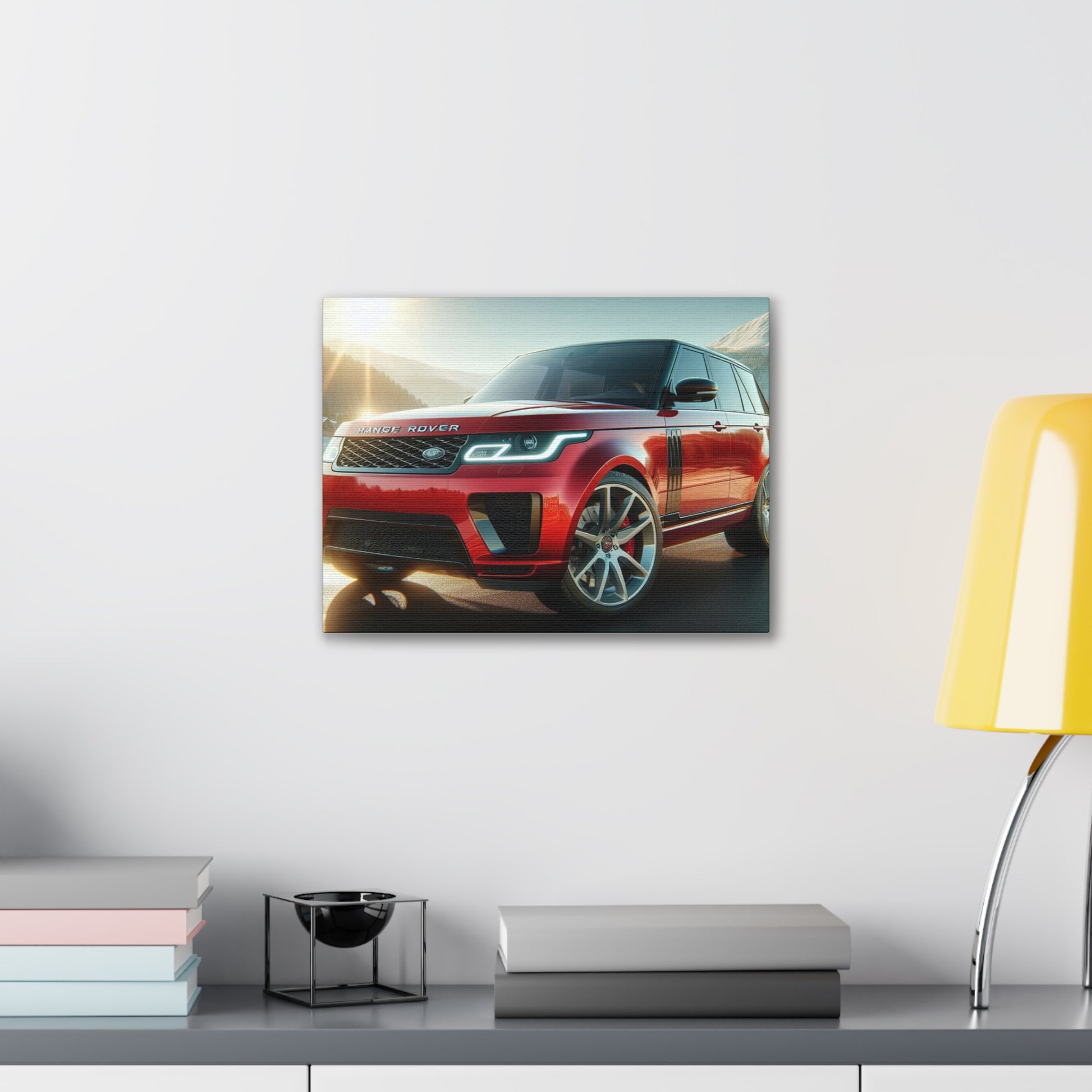 Red Range Rover Canvas Canvas Printify 16″ x 12″ (Horizontal) 0.75''
