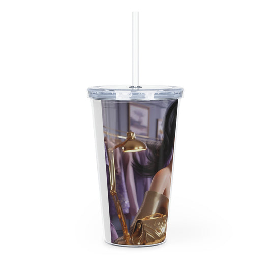 Fashion and Beauty Tumbler with Straw Mug Printify