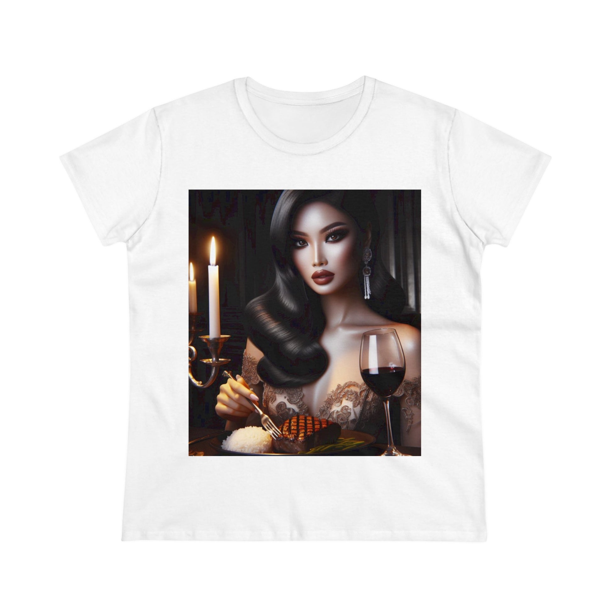 Elegant Meal T-Shirt T-Shirt Printify White S