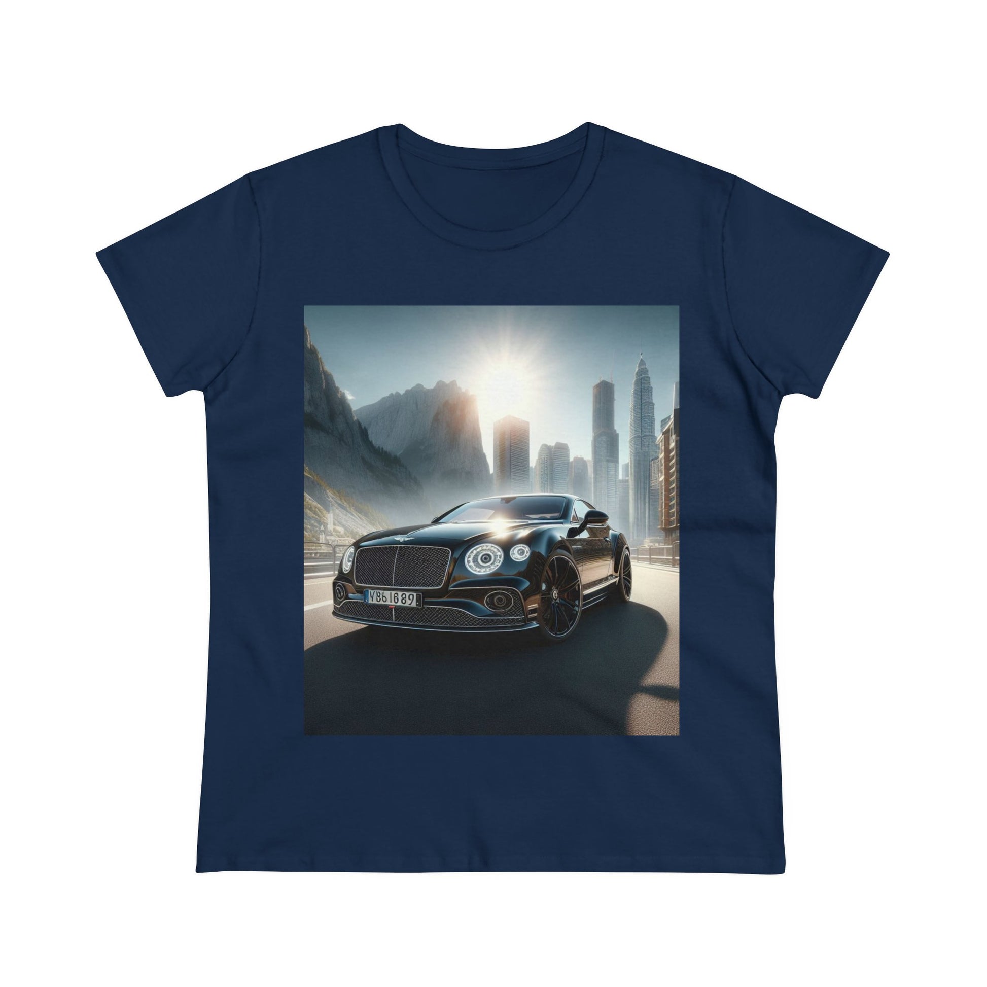 Black Bentley T-Shirt T-Shirt Printify Navy S
