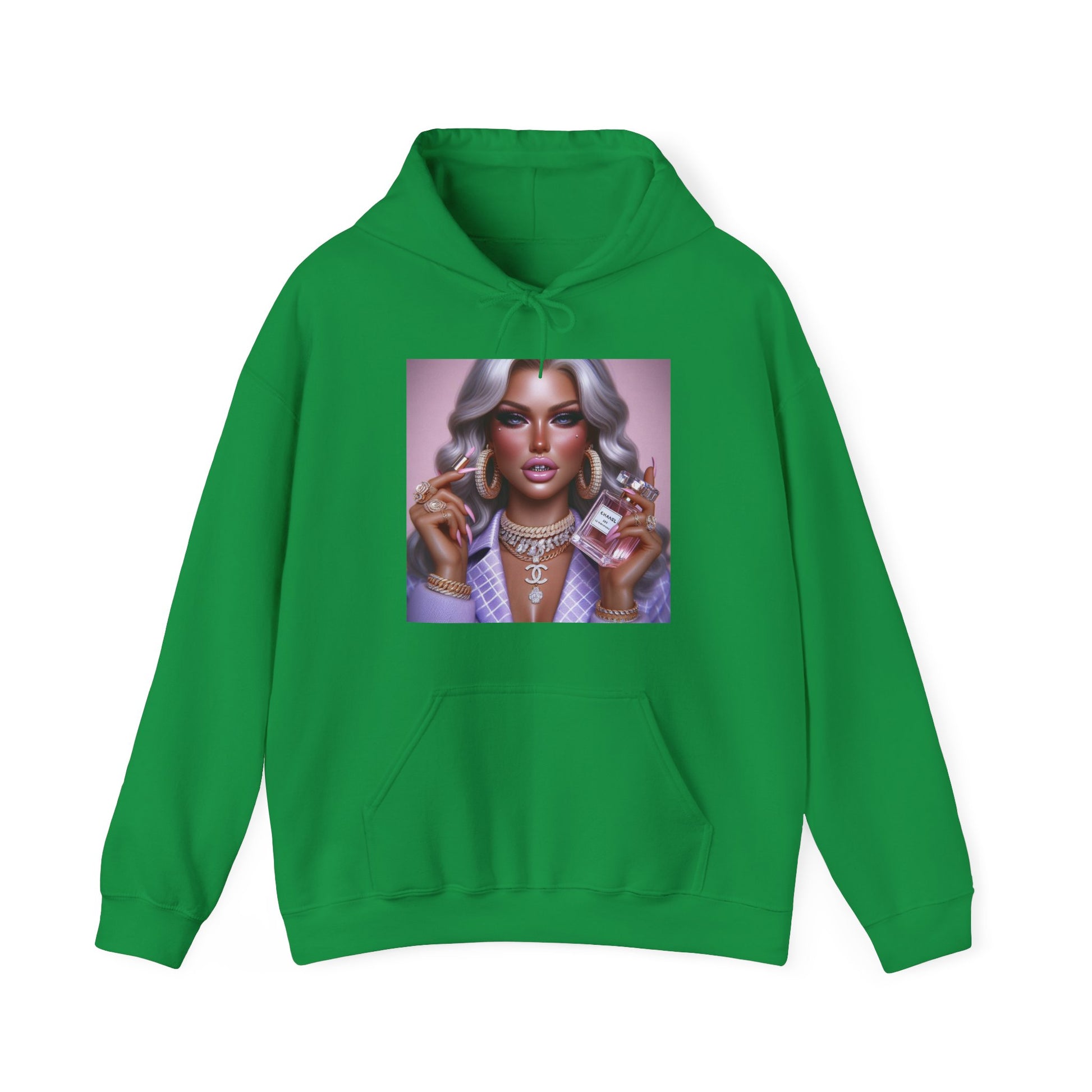 Chanel Please Hoodie Hoodie Printify Irish Green S