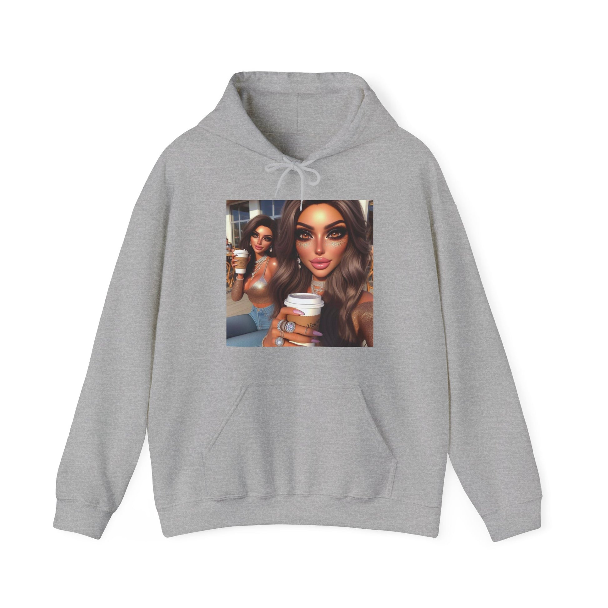 Coffee Baddies Hoodie Hoodie Printify Sport Grey S