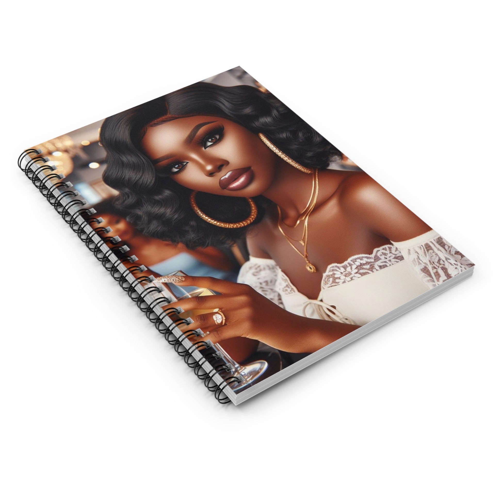 Wine Down Spiral Notebook Paper products Printify