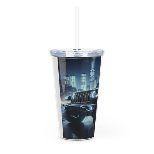 Black Rubicon Tumbler with Straw Mug Printify