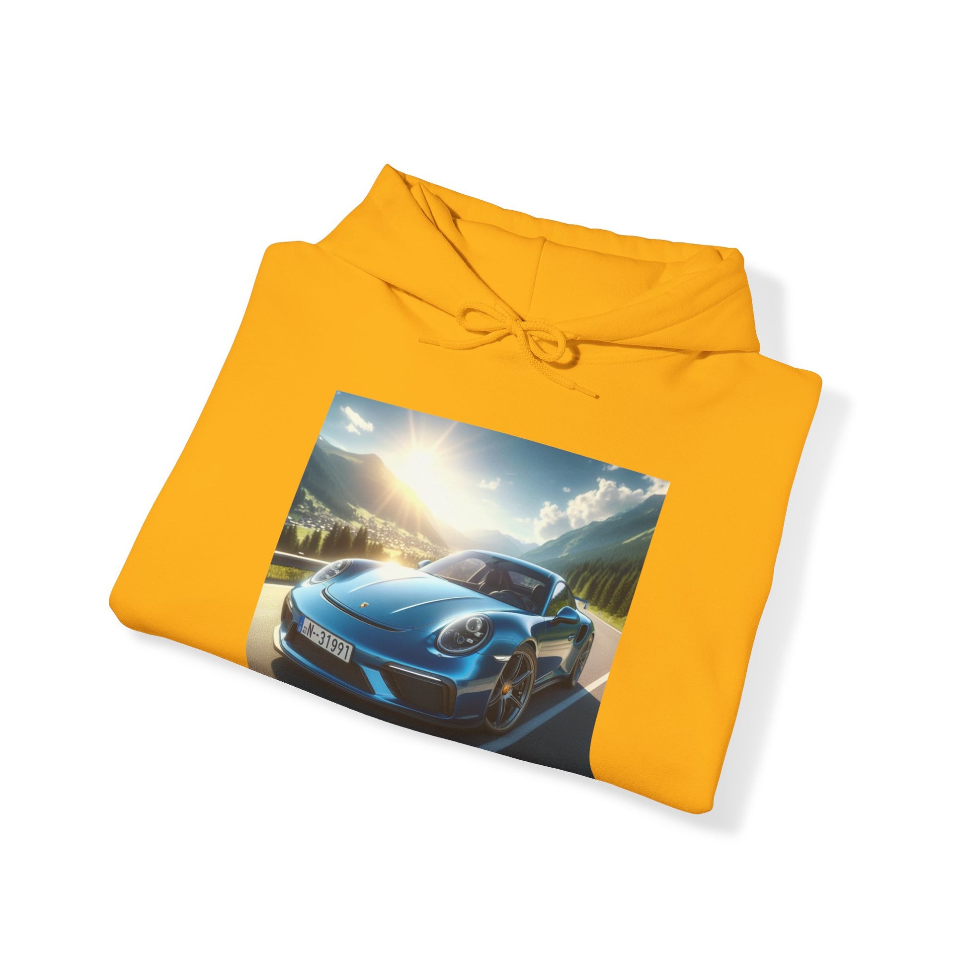 Blue Porsche Hoodie Hoodie Printify