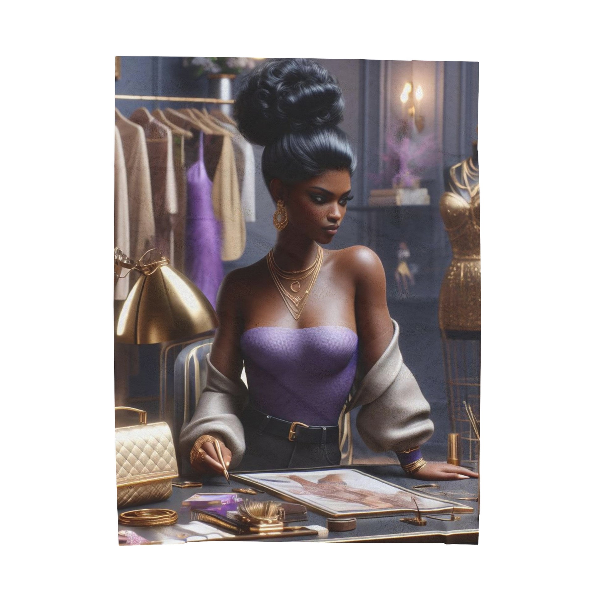 Fashion and Beauty Plush Blanket All Over Prints Printify 60" × 80"