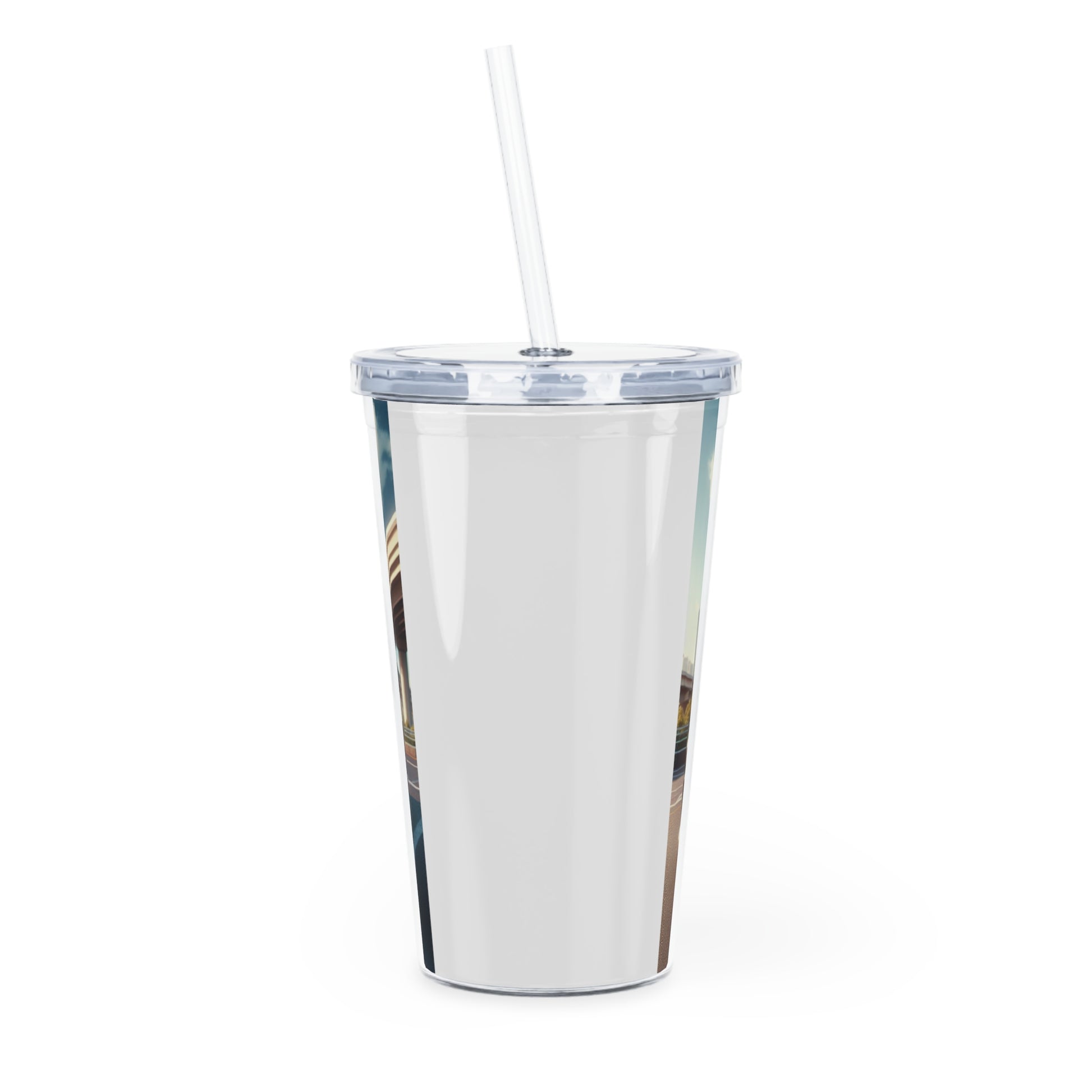 Black Challenger Tumbler with Straw Mug Printify