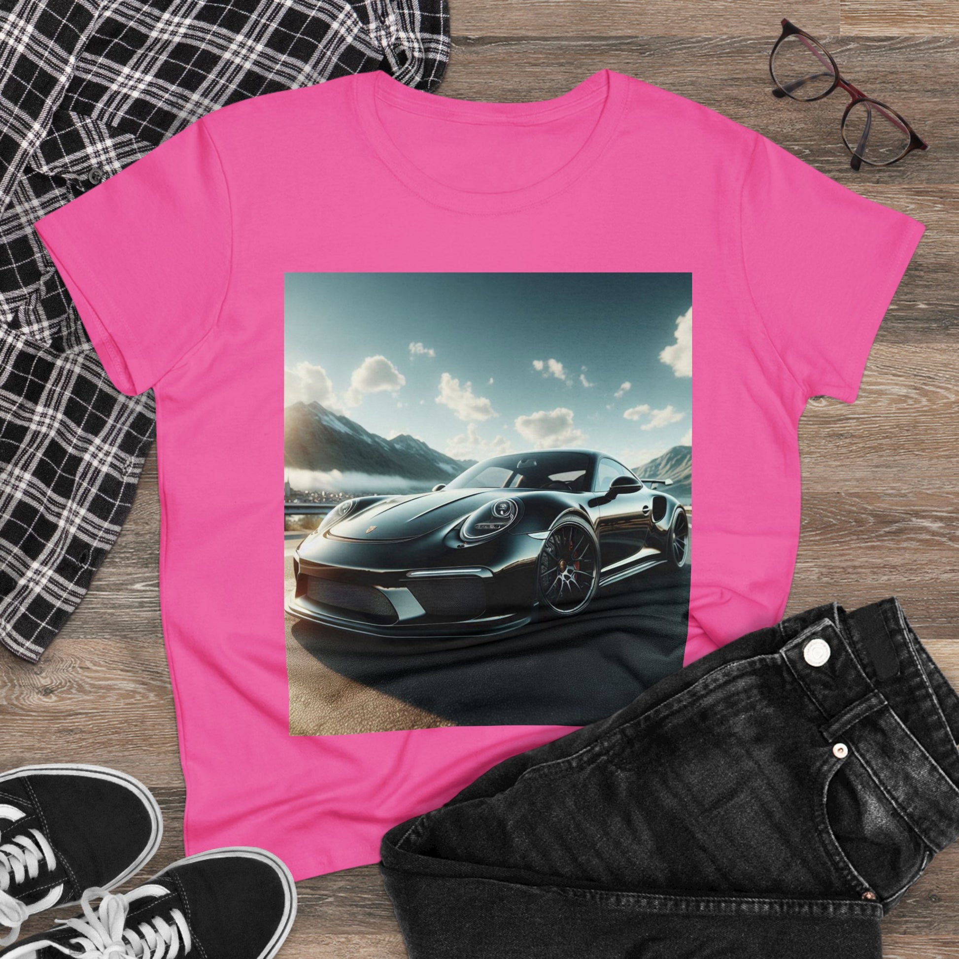 Black Porsche T-Shirt T-Shirt Printify