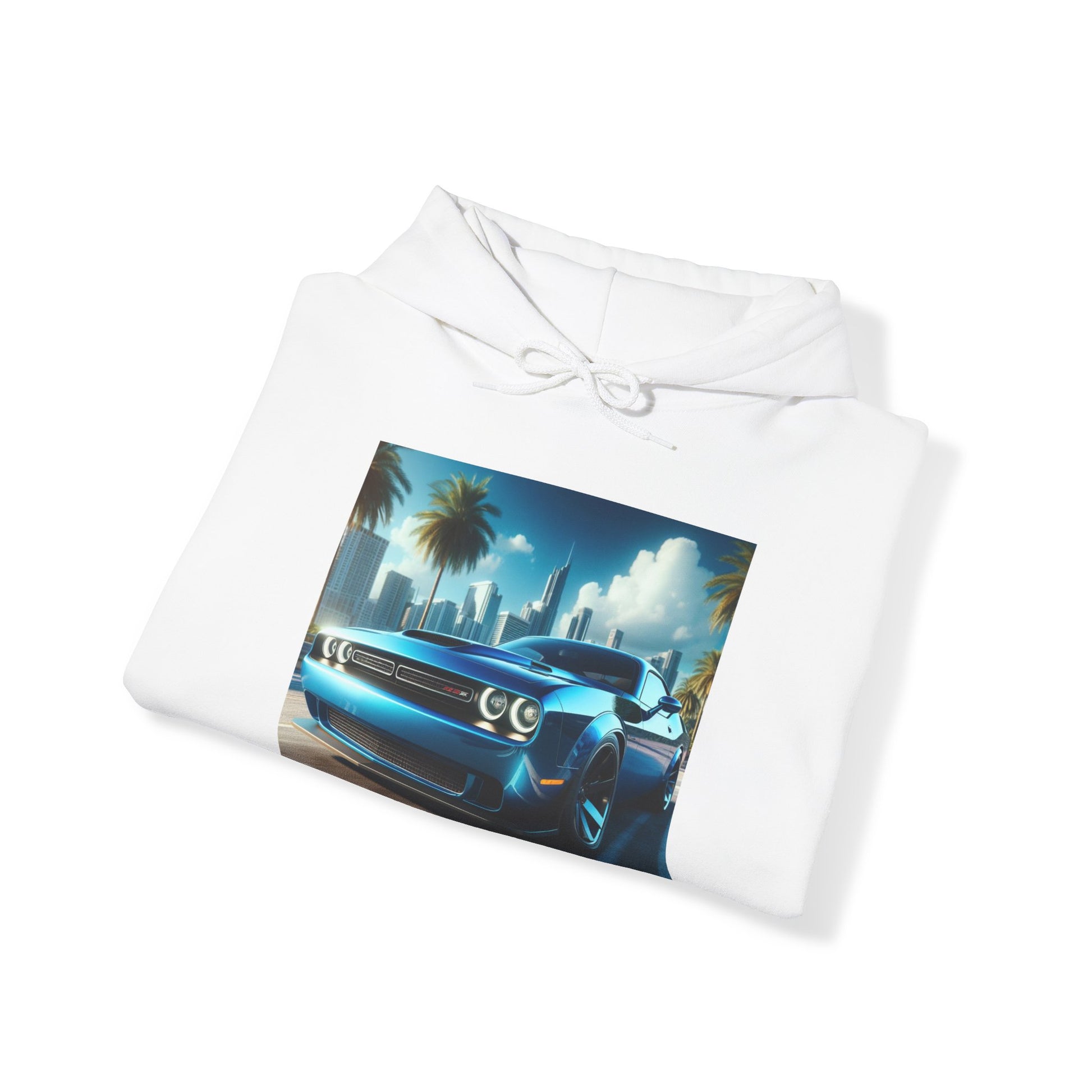 Blue Challenger Hoodie Hoodie Printify