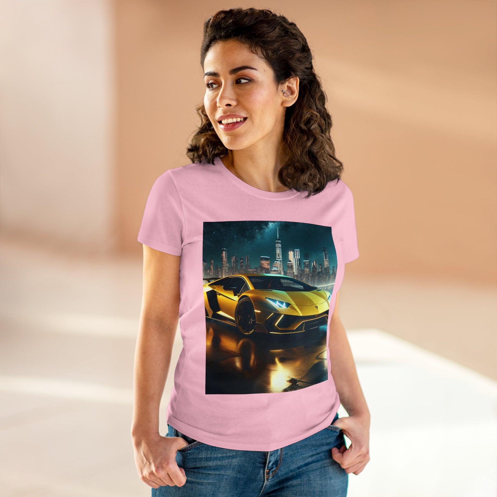 Yellow Lamborghini T-Shirt T-Shirt Printify
