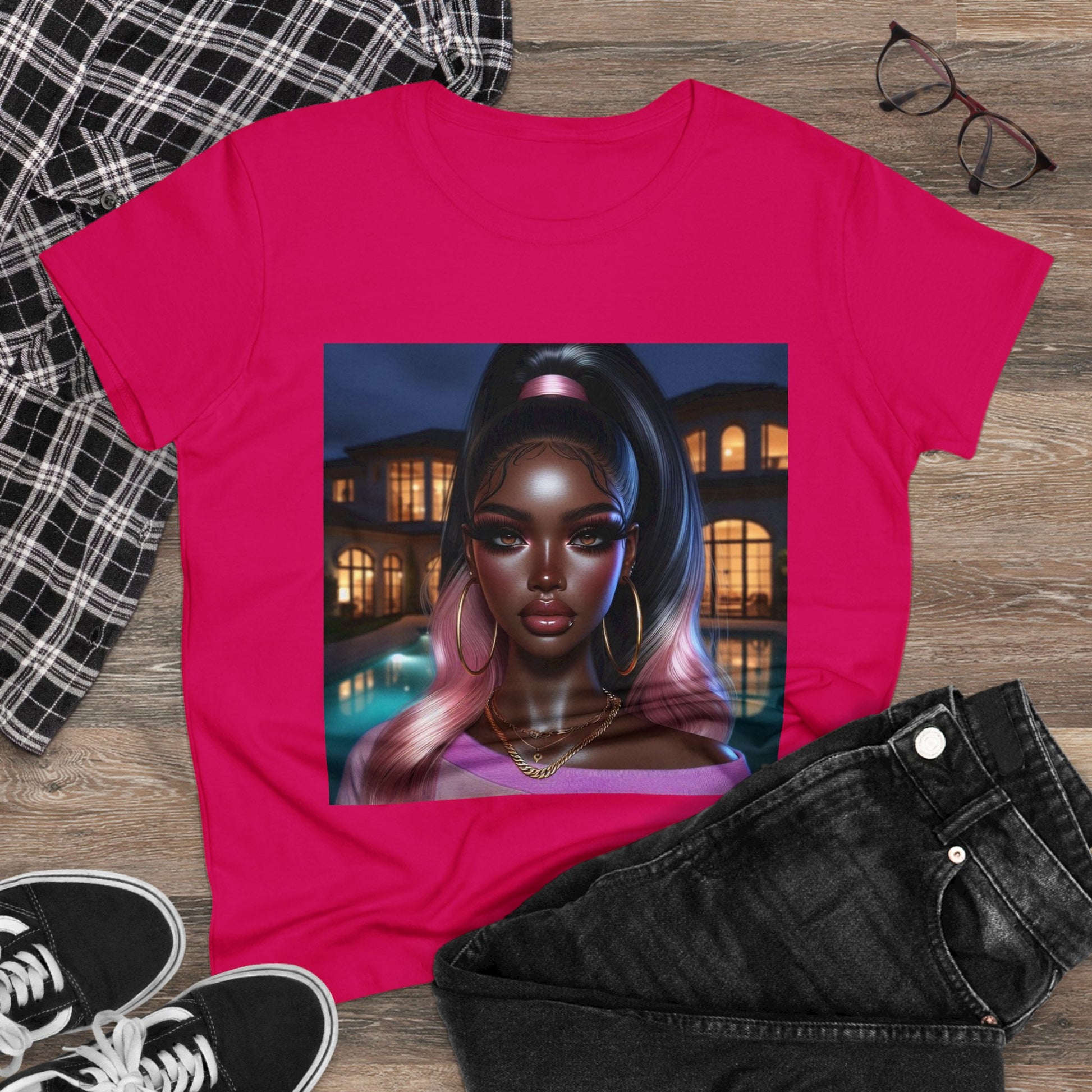 Pink at Night T-Shirt T-Shirt Printify