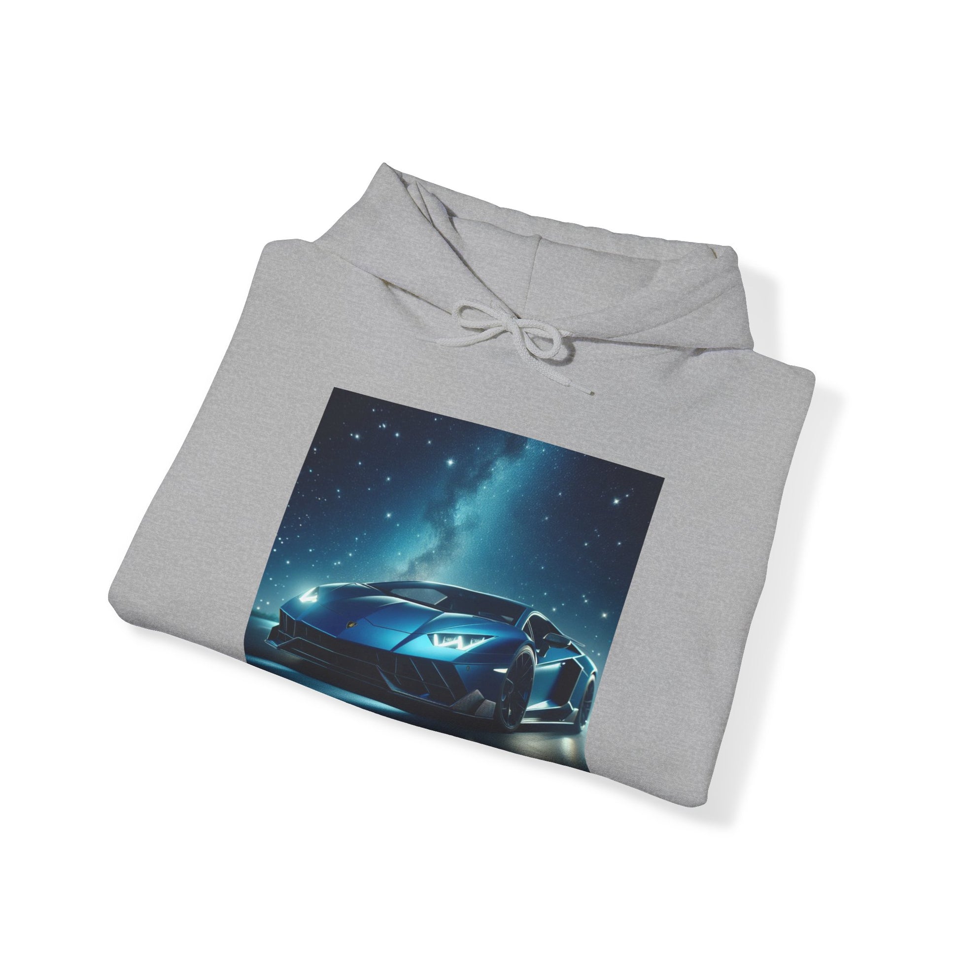 Blue Lamborghini Hoodie Hoodie Printify