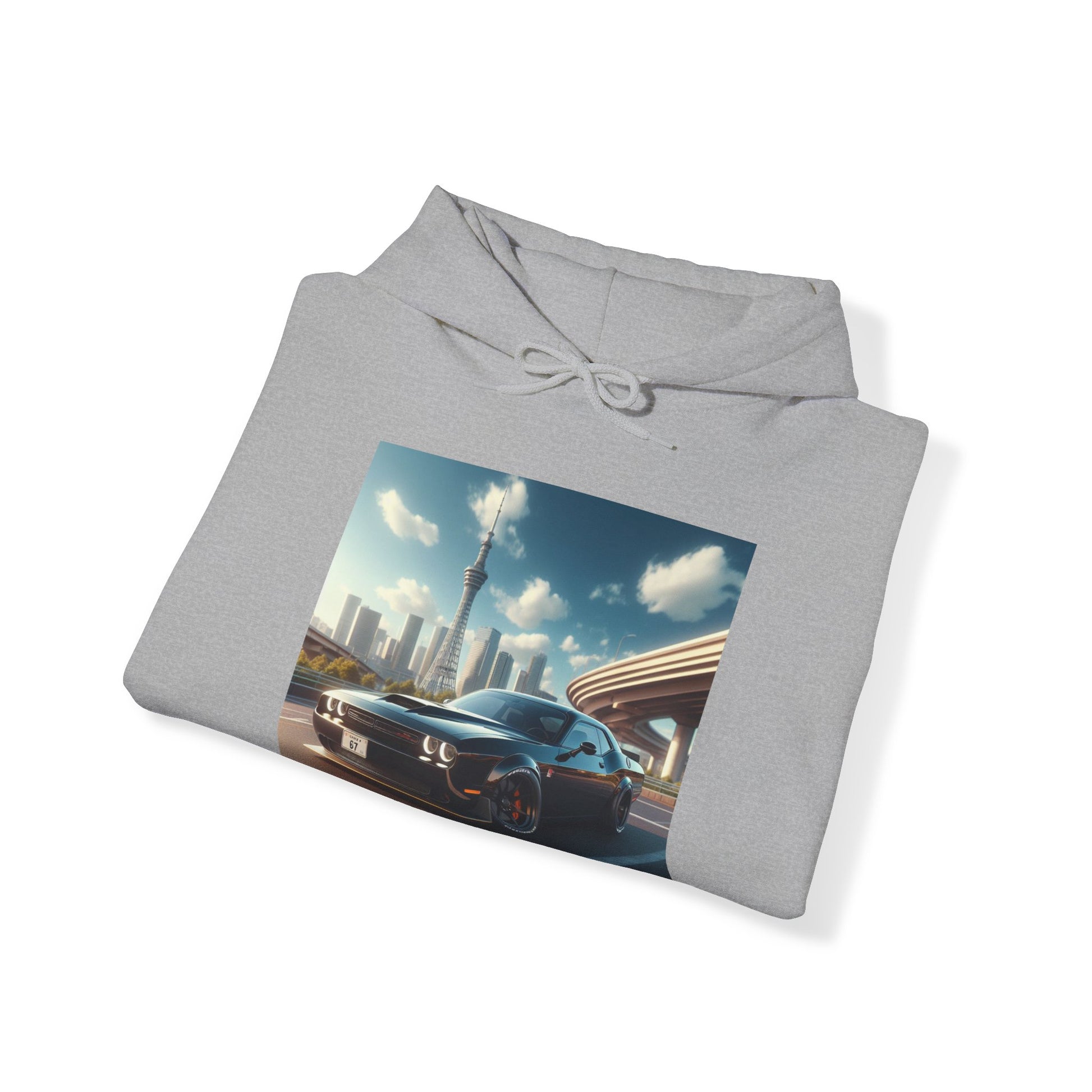 Black Challenger Hoodie Hoodie Printify