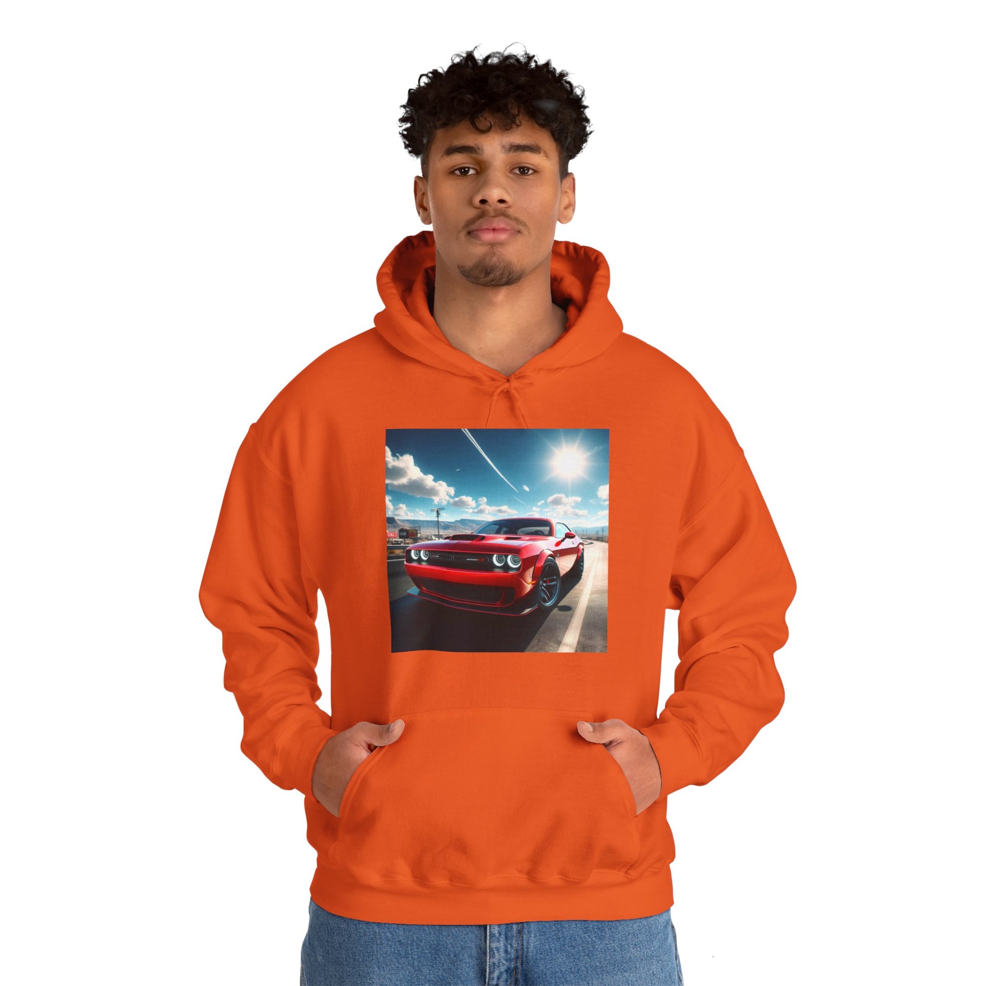 Red Challenger Hoodie Hoodie Printify