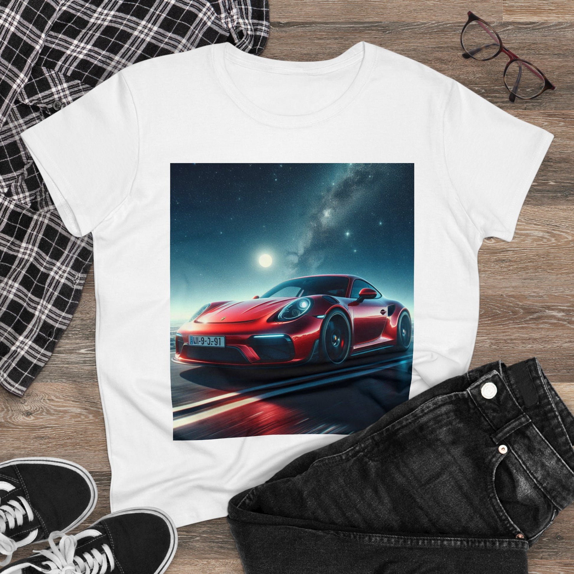 Red Porsche T-Shirt T-Shirt Printify