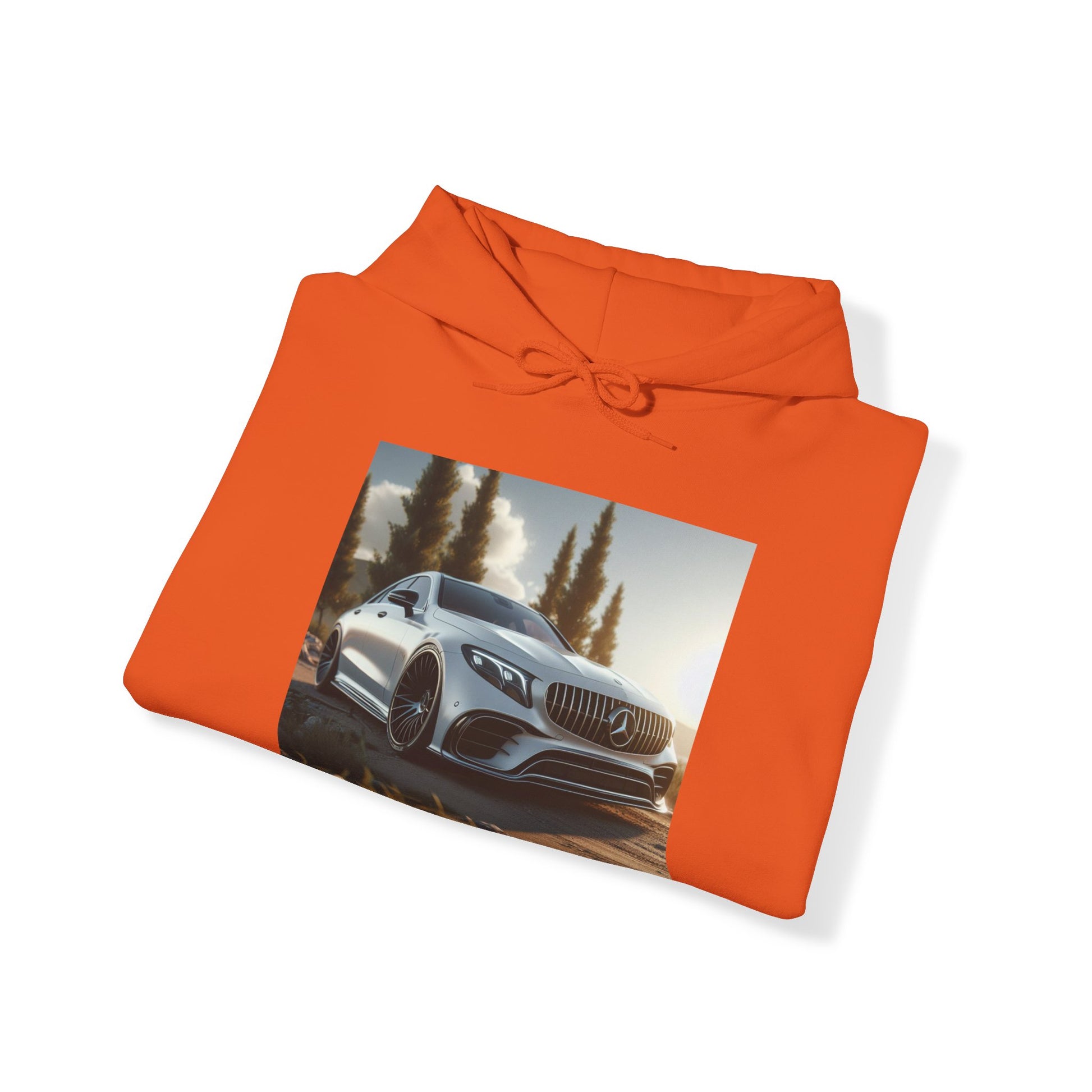 White Mercedes Hoodie Hoodie Printify