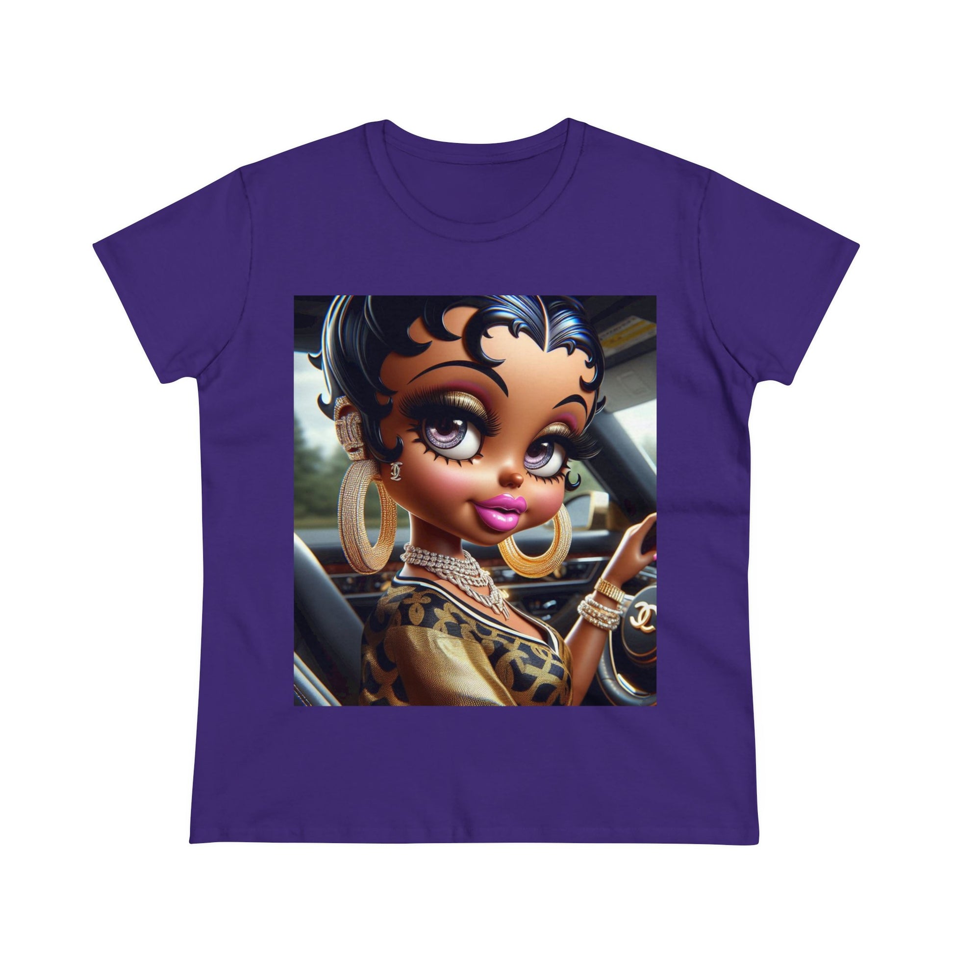 Betty Beauty T-shirt T-Shirt Printify Purple S