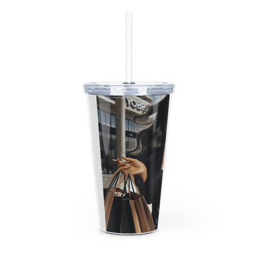 Let's Shop Tumbler with Straw Mug Printify