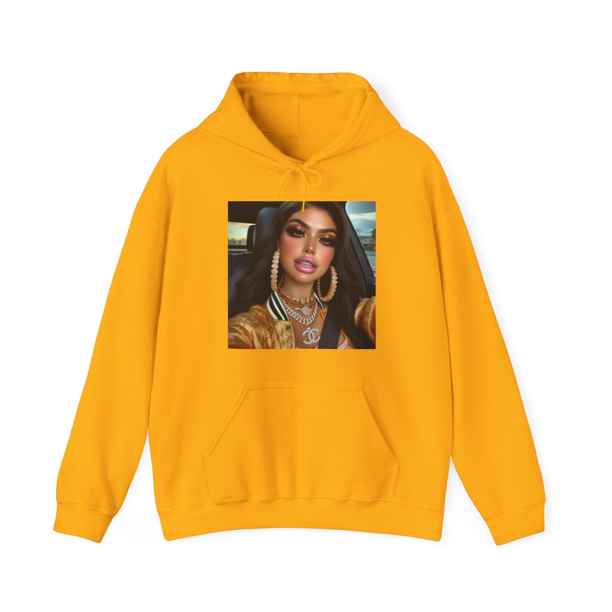 Car Beauty Hoodie Hoodie Printify Gold S