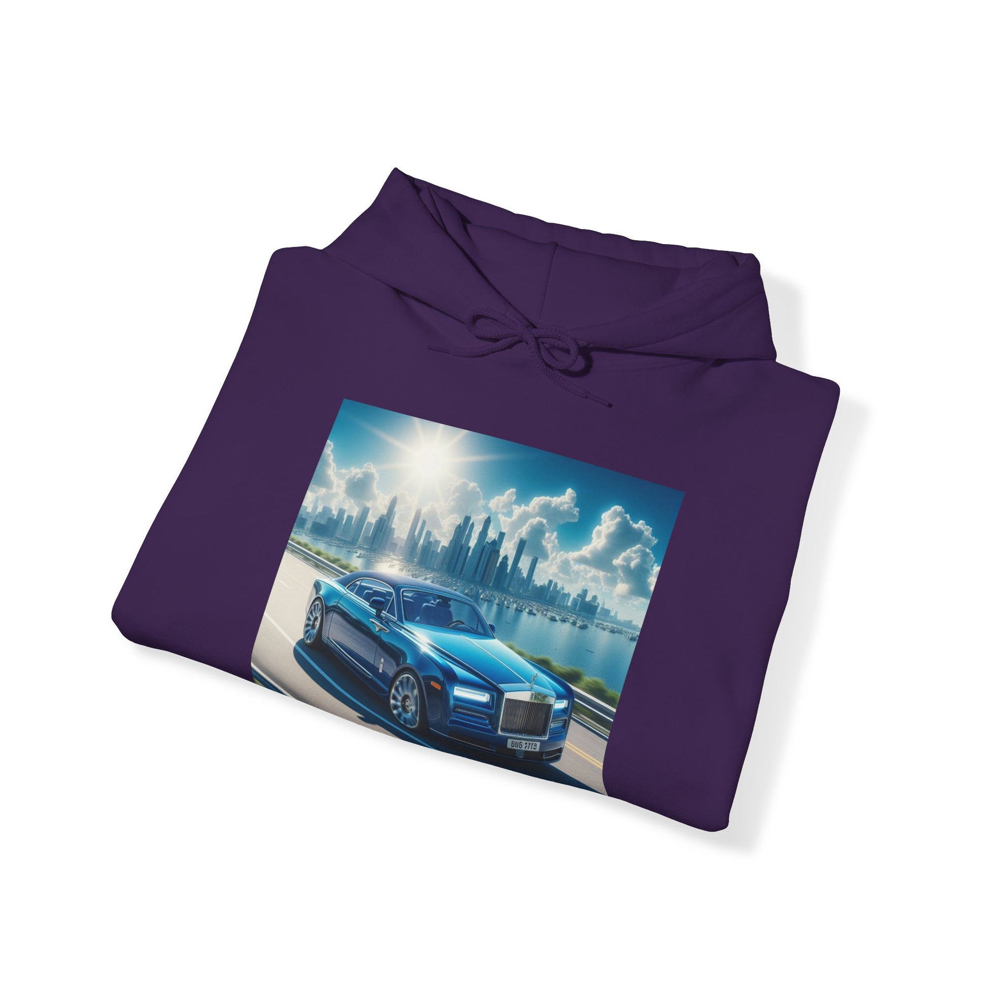 Blue Rolls Royce Hoodie Hoodie Printify