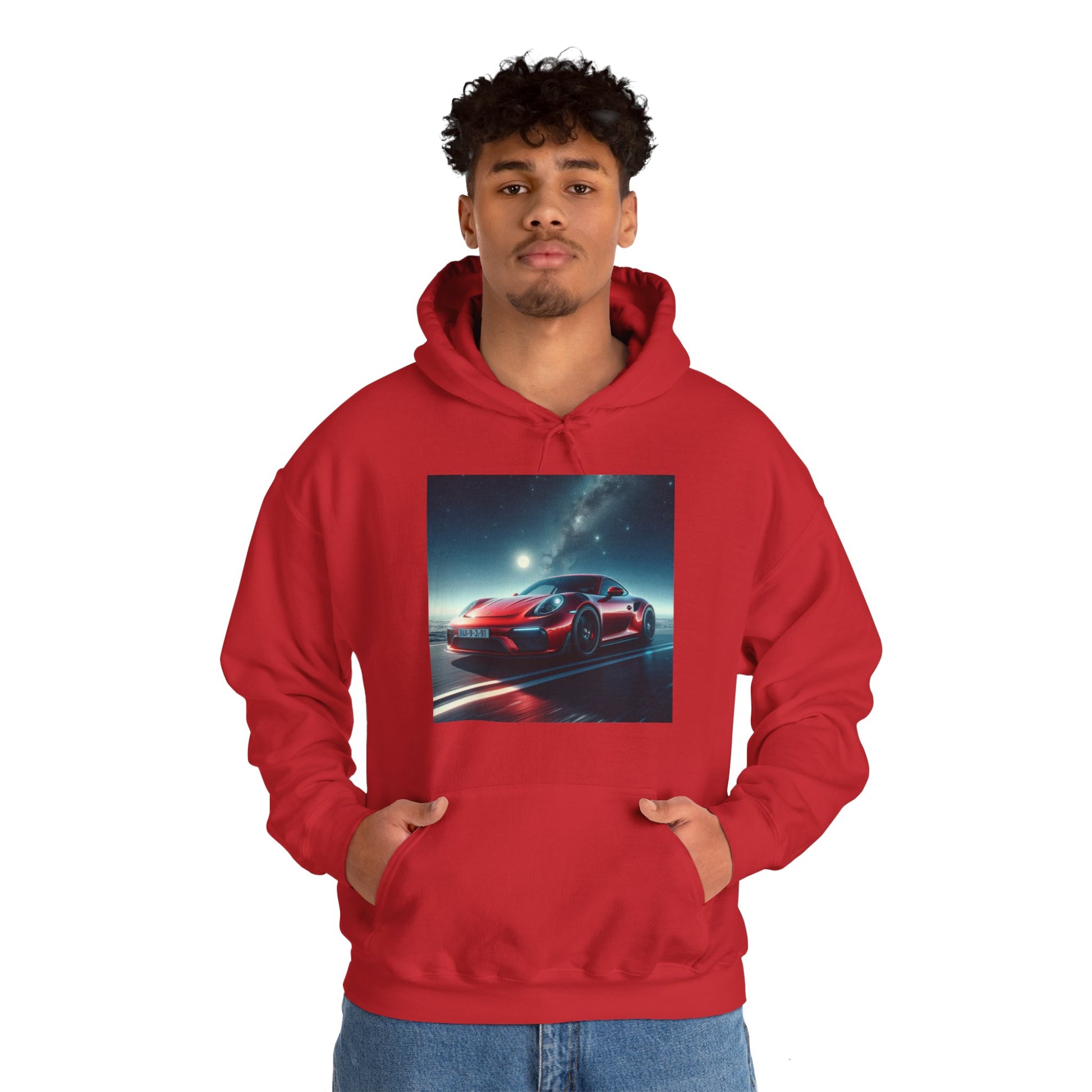 Red Porsche Hoodie Hoodie Printify