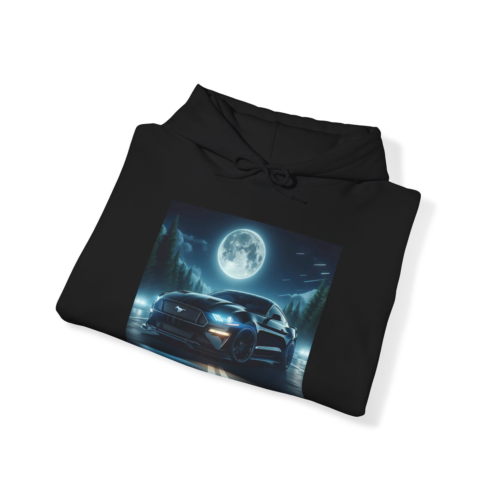 Black Mustang Hoodie Hoodie Printify