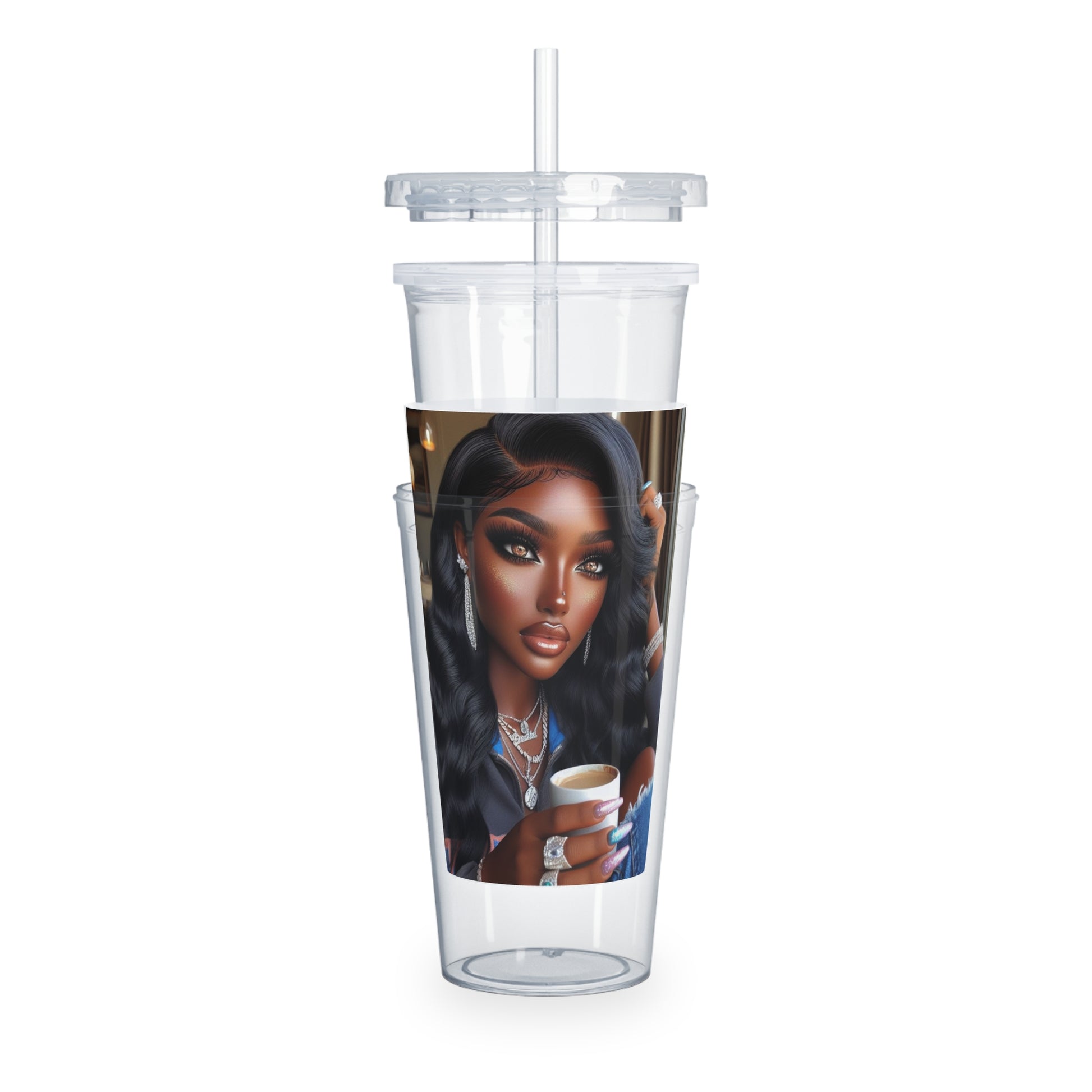 Coffee Break Tumbler with Straw Mug Printify