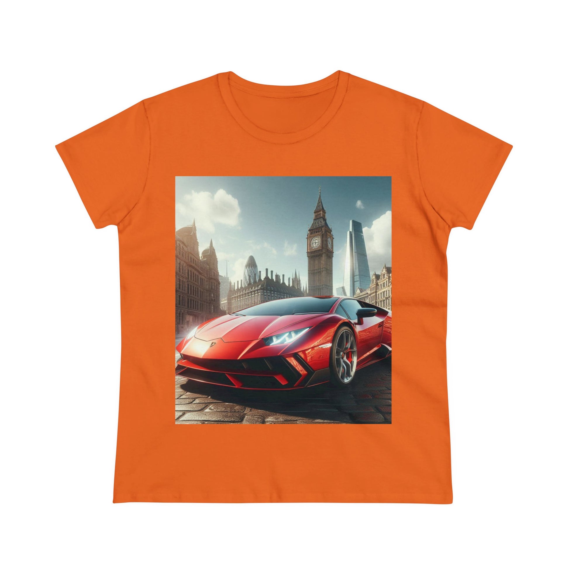Red Lamborghini T-Shirt T-Shirt Printify Orange S