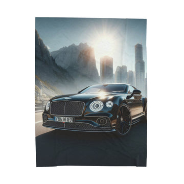 Black Bentley Plush Blanket All Over Prints Printify 60" × 80"