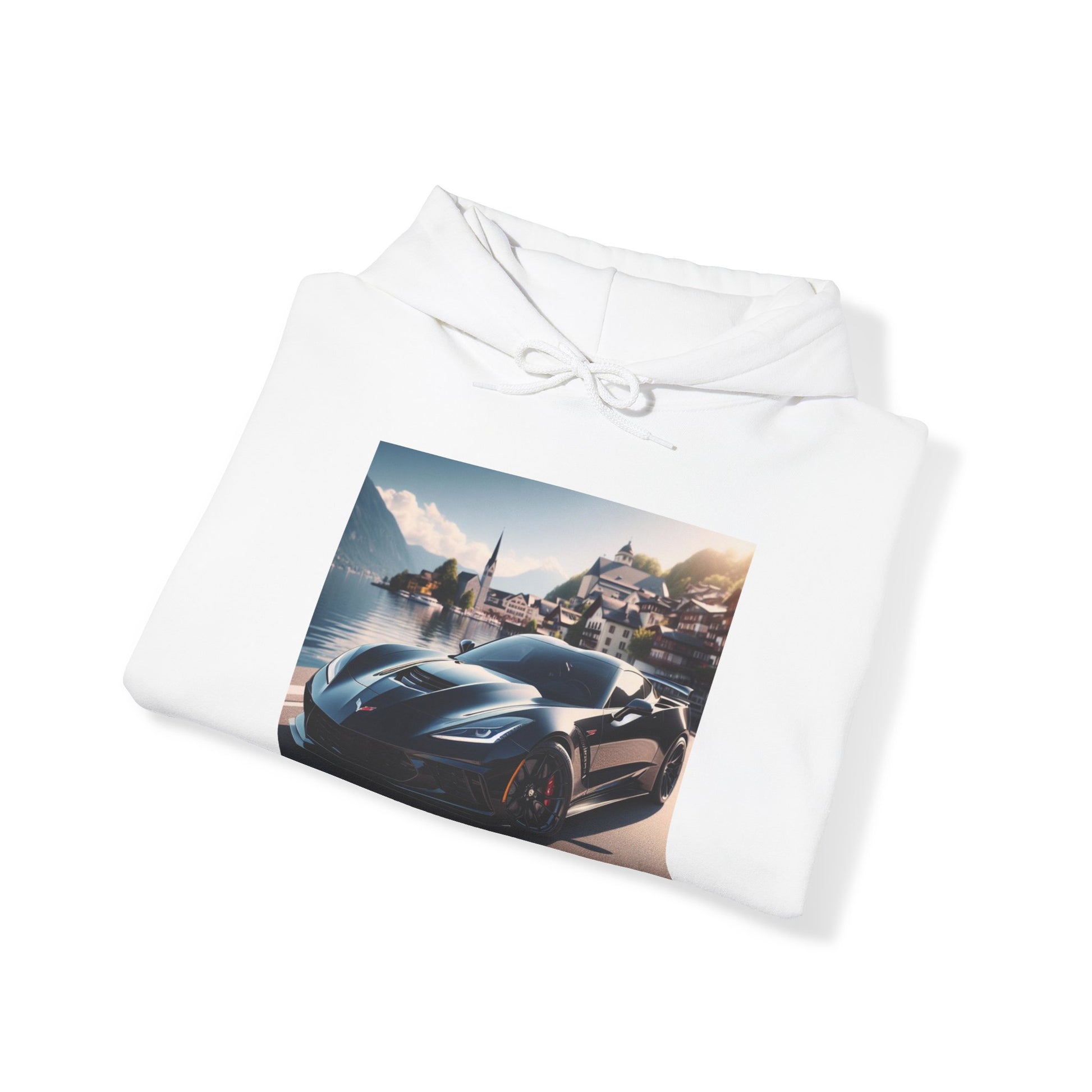 Black Corvette Hoodie Hoodie Printify