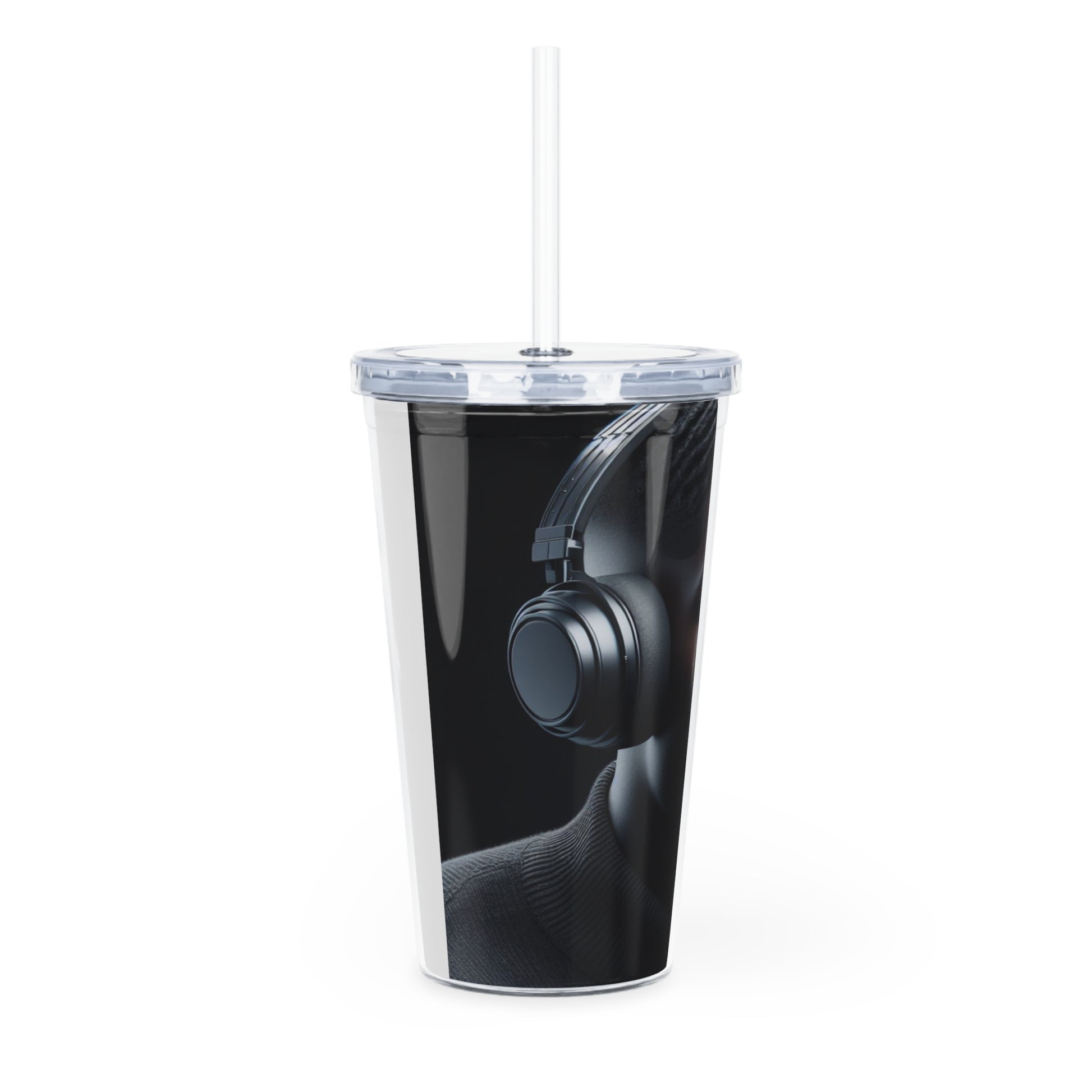 Music Vibes Tumbler with Straw Mug Printify