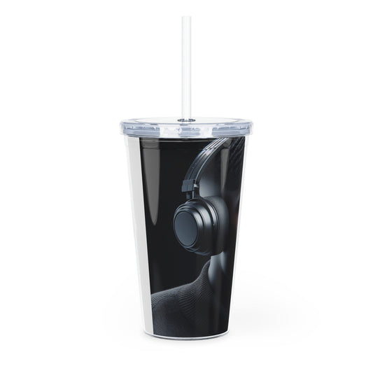 Music Vibes Tumbler with Straw Mug Printify