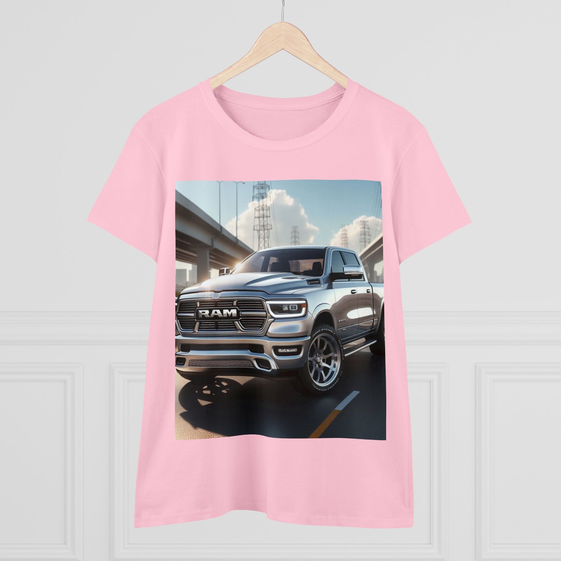 Silver Dodge Ram T-Shirt T-Shirt Printify