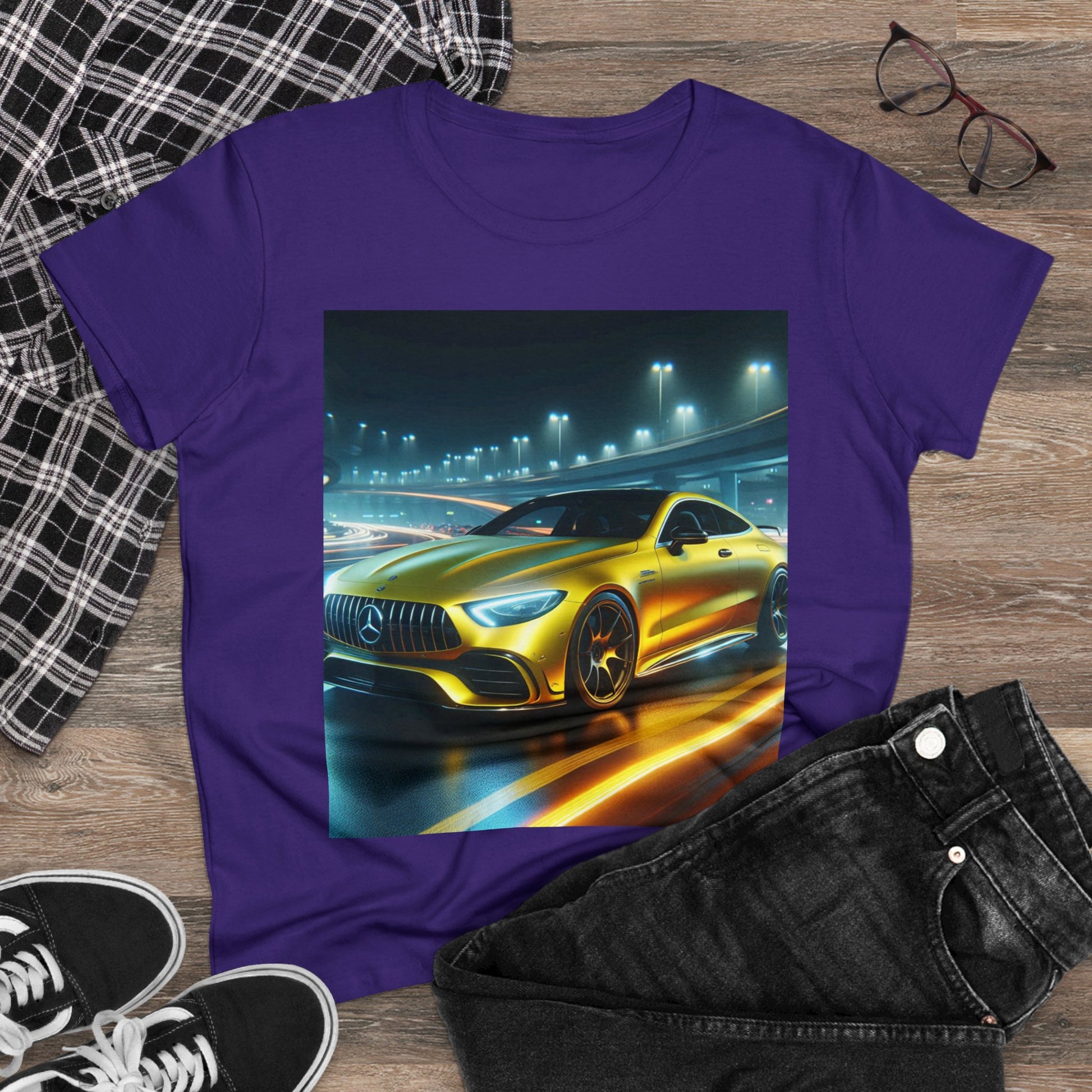Yellow Mercedes T-Shirt T-Shirt Printify