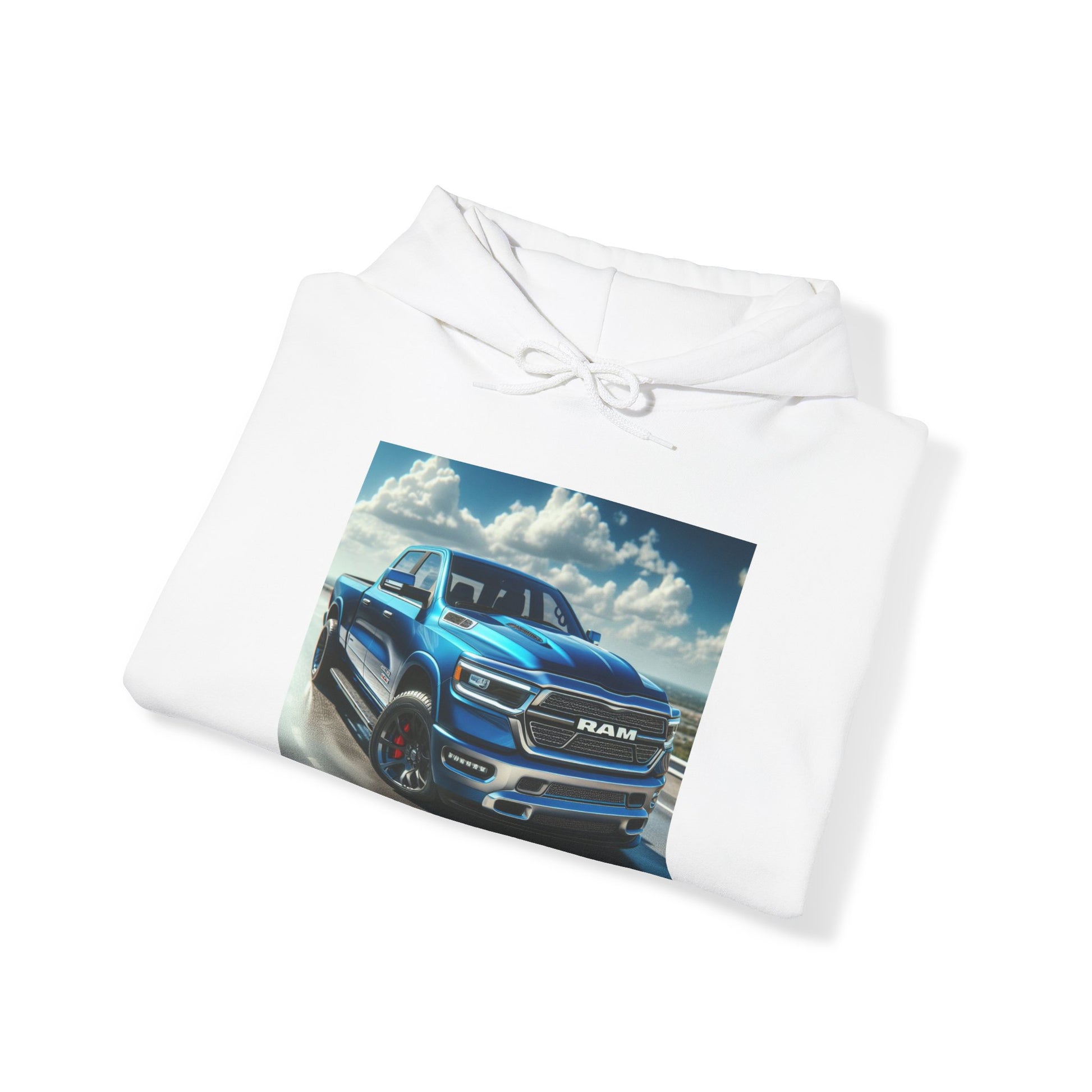 Blue Dodge Ram Hoodie Hoodie Printify