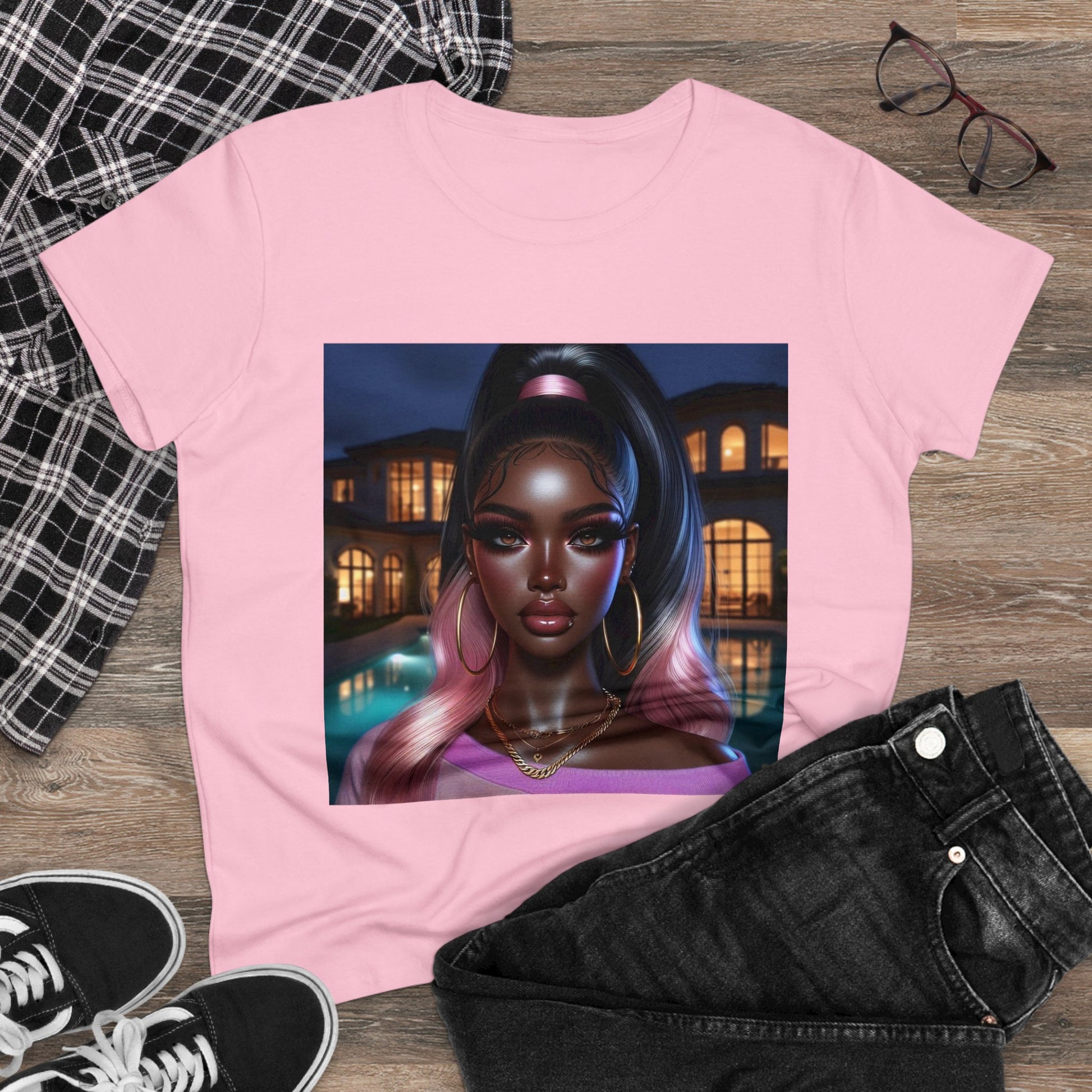 Pink at Night T-Shirt T-Shirt Printify