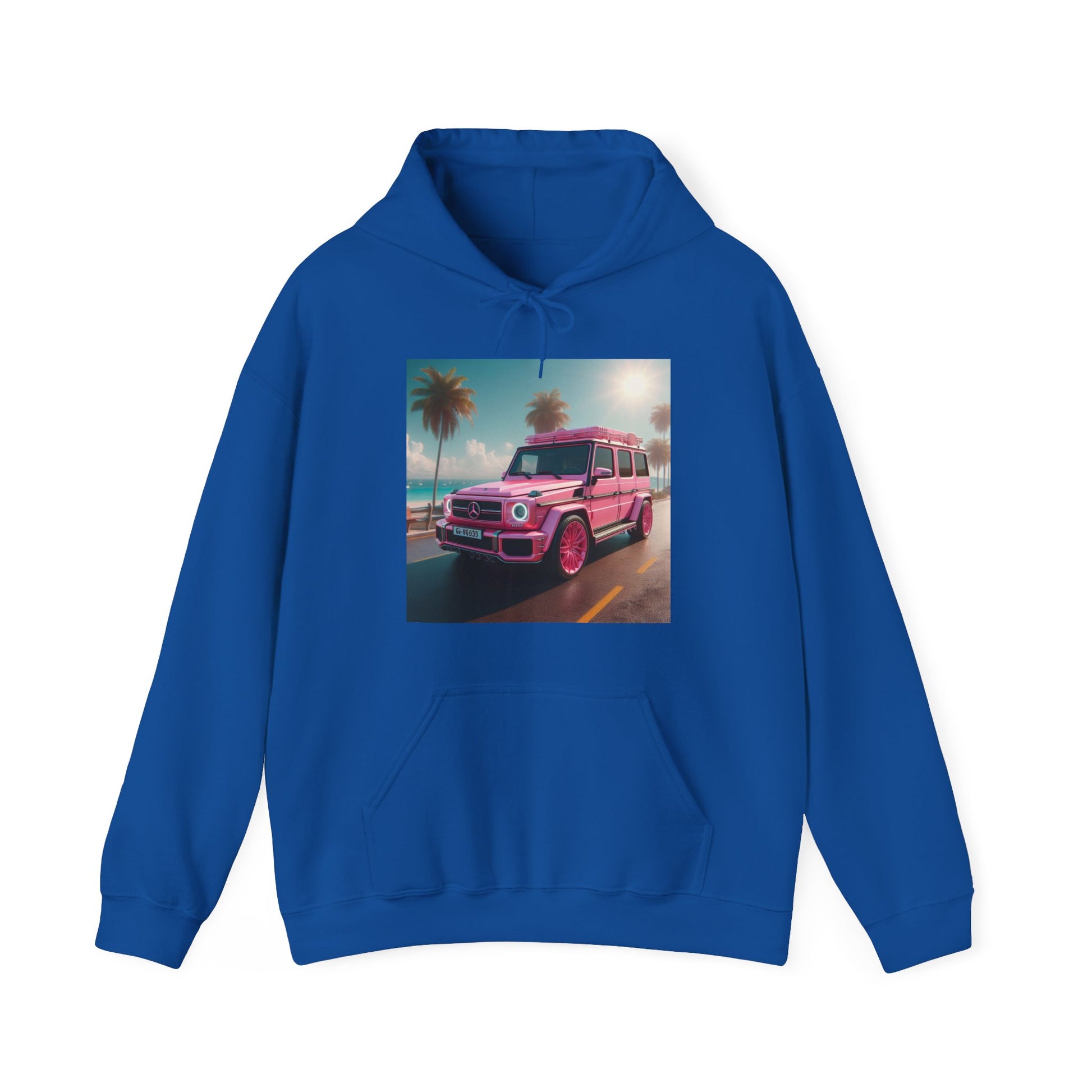 Pink G-Wagon Hoodie Hoodie Printify Royal S