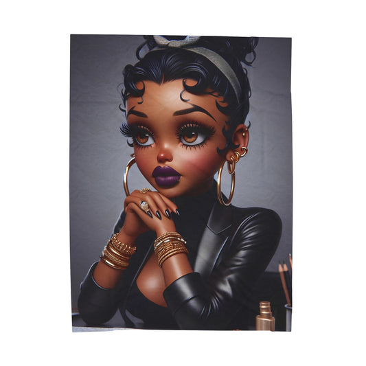 Business Betty Plush Blanket All Over Prints Printify 60" × 80"