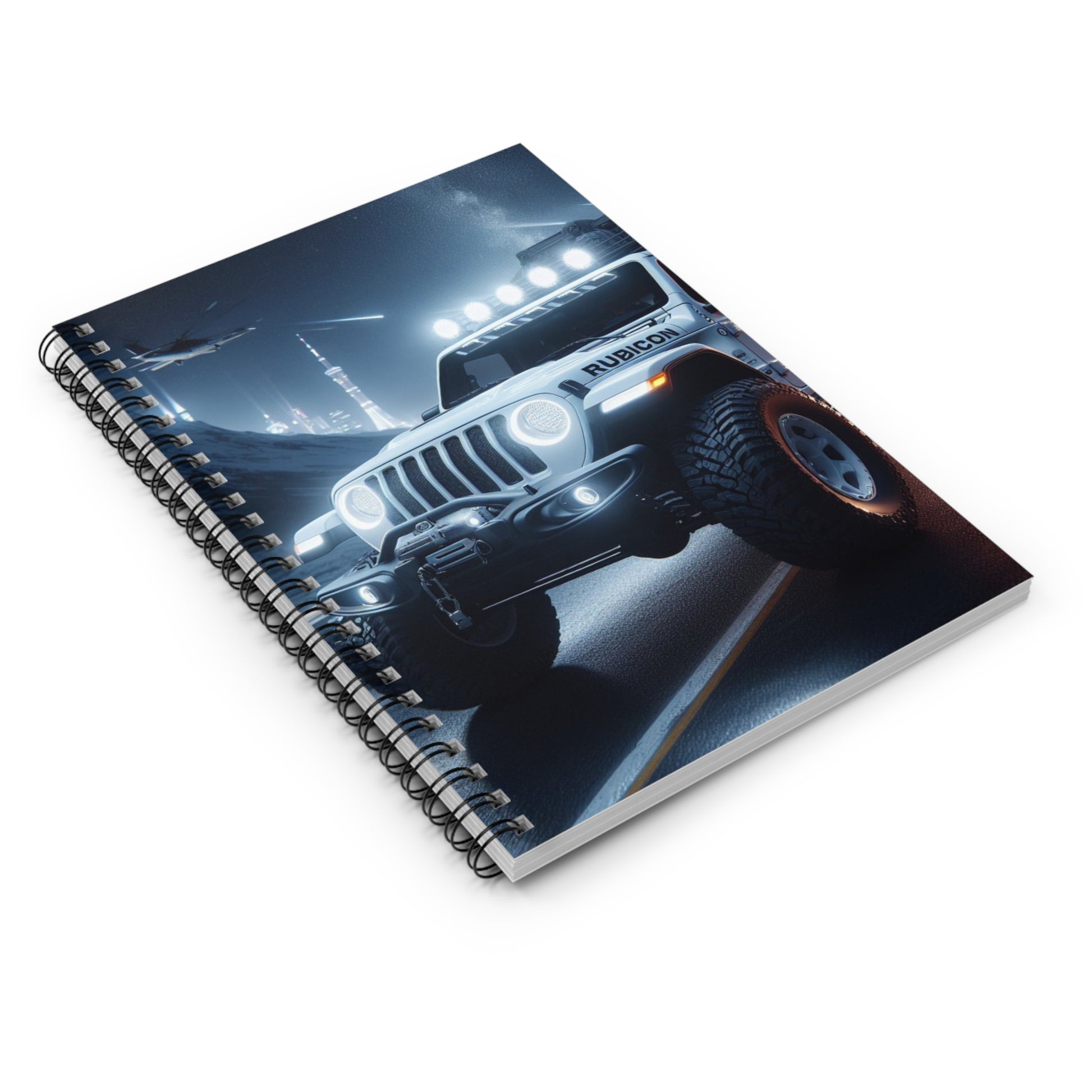 White Rubicon Spiral Notebook Paper products Printify