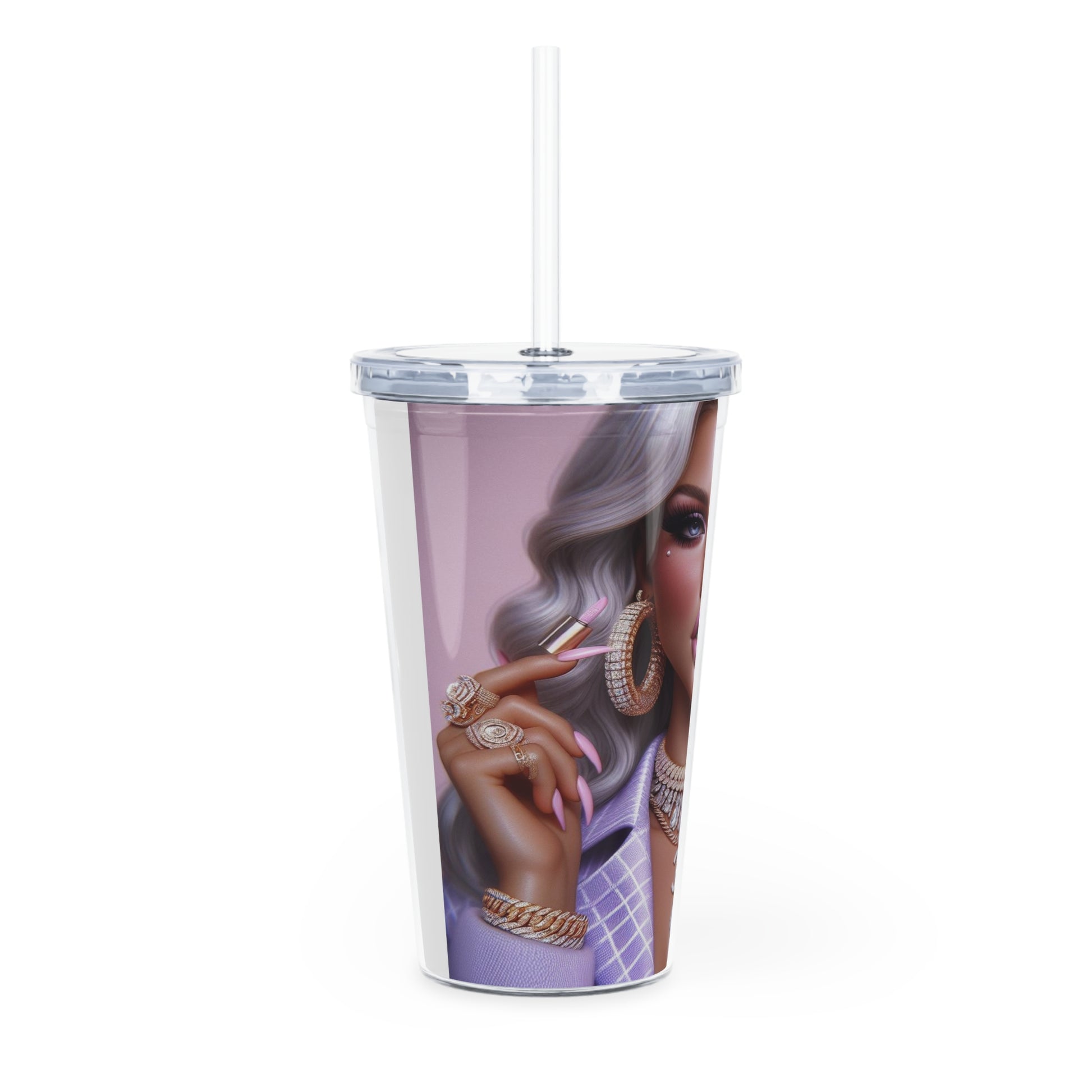 Chanel Please Tumbler with Straw Mug Printify