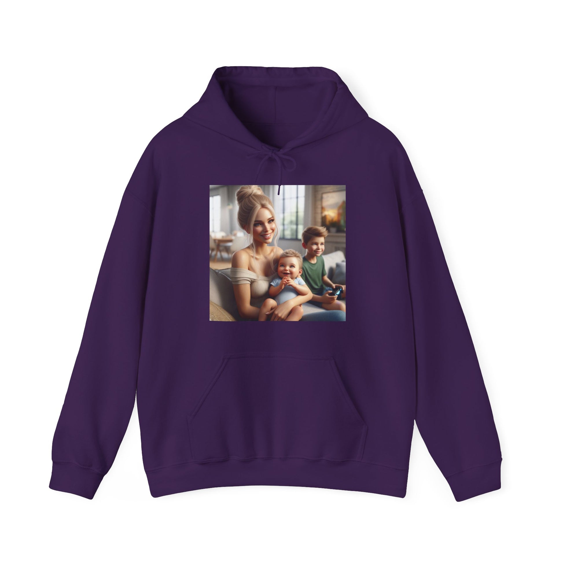 Family Time Hoodie Hoodie Printify Purple S