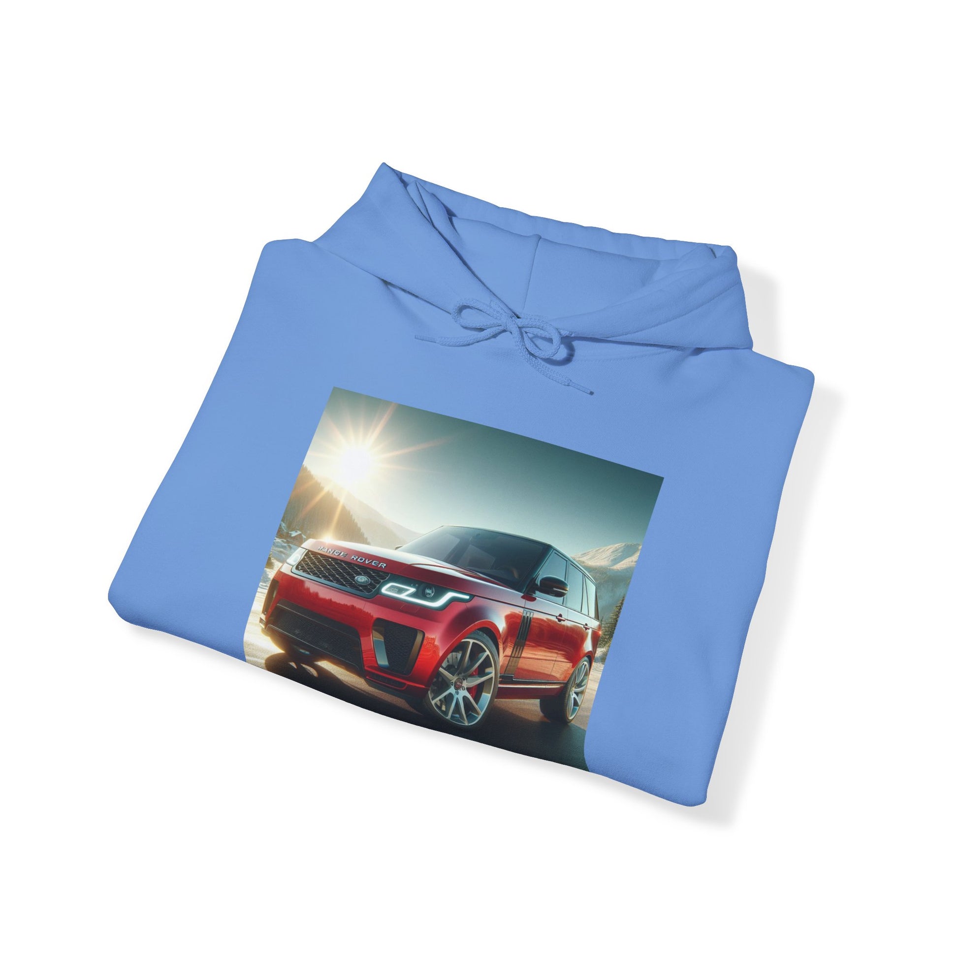 Red Range Rover Hoodie Hoodie Printify