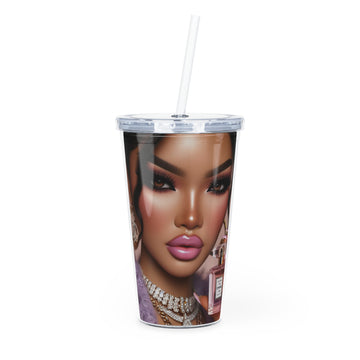 Chanel Please Tumbler with Straw Mug Printify 20oz Transparent